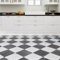FLOREXP Vinyl Floor Tiles - Self Adhesive Floor Tile 40 Packs 1.5mm Thick Cover 3.72 m² Durable Sticky Floor Tiles with Stone Texture,for Bathroom,Bedroom,White and Dark Grey Marble