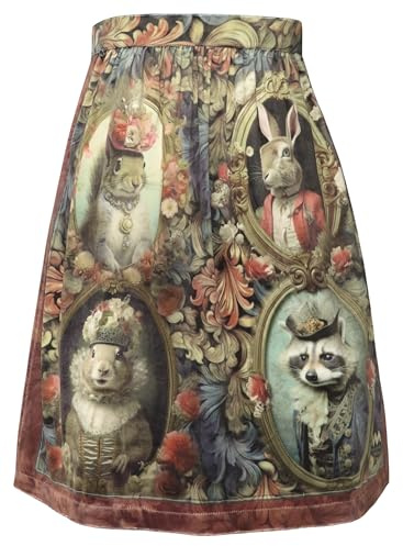 Alexandra Maxa - exklusive Designer Dirndlschürze – Kostümierte Fellnasen - Trachtenaccessoire aus Minky-Plüsch (Mini: ca. 59cm (ab Bund), Kostümierte Fellnasen, Gr. 36-40 (Bund: ca. 36cm Breite))