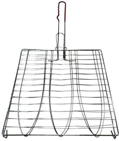 Genérico Parrilla Triple para Pescado, Canasta de Acero para Barbacoa, Asador de Camping