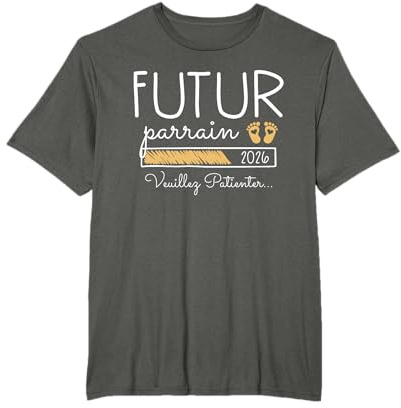 Futur Parrain en 2026 - Grossesse Première Enfant À Annoncer T-Shirt