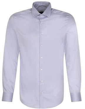 Seidensticker Camicia a Maniche Lunghe con Colletto New Kent, Azzurro, Blu, 41