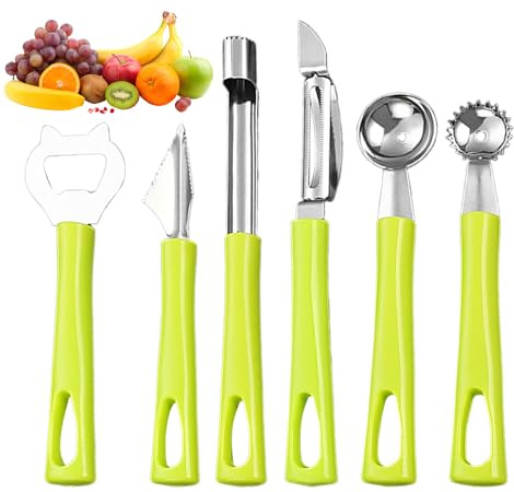 Husoiuy Cortador de bolas de sandía, herramienta para descorazonar de cocina, herramienta de descorazonador multifunción, abrebotellas, para preparar comidas, preparación de alimentos, casa y camping