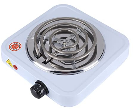 Solinder Bruciatore per Fornello Elettrico da 1000 W, scaldacaffè Portatile con Controllo della Temperatura Regolabile per Ufficio, Dormitori, Piccoli Appartamenti, Fuori, Dentro, uno