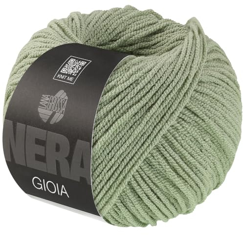 LANA GROSSA Gioia | Multifiles Kreppgarn aus texturierten Einzelfäden mit seidig-kühlem Touch | Handstrickgarn aus 75% Baumwolle & 49% Polyamid (rec.) | 50g Wolle zum Stricken & Häkeln | 110m FB 15