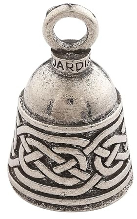 Guardian Bell Campanello o portachiavi irlandese in tessuto celtico per motociclisti, fortuna, Gremlin