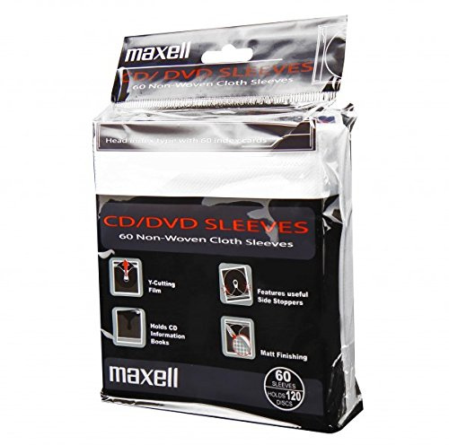 Maxell CD-Dvd Sleeves 60 Non Woven Cloth Sleeves