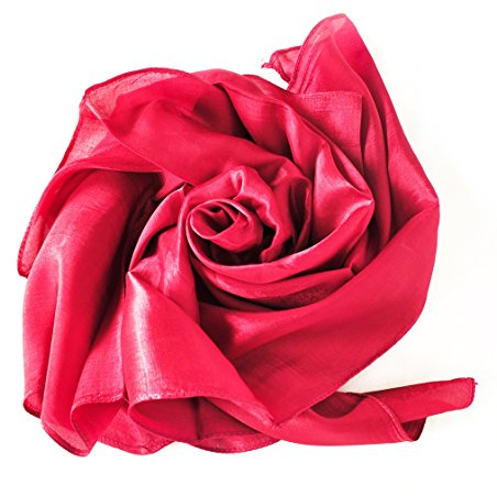 Your Silk Shop YSS Nicki Schal/Seidenschal 1A Qualität einfarbig Made in Thailand, weinrot, Einheitsgröße