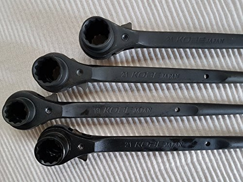 BBI LTD Black Heavy Duty Ratchet Spanner 19 mm & 21 mm Perfect Scaffolding Tools Professional Industrial Tool