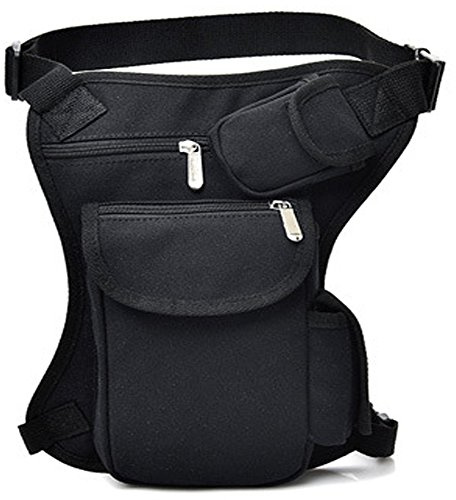 FiveloveTwo Damen Herren Multifunktional Tactical Hip Bag Hüfttaschen Beintasche Reisen Klettern Radfahren Trekking Reisen Joggen Werkzeug Taille Pack Bag Tasche Wanderrucksäcke Schwarz