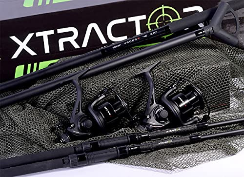 Sonik Xtractor 2 Rod Carp Kit Inc VaderX Net and Reels: 2 x 9ft 3lb / 5000FS