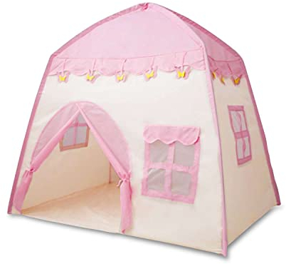 Ergocar Kinderspielzelt Grosse Tipi Zelt Outdoor für Kinder Prinzessin Prinz Traumschloss Tragbar Kindertag Geburtstag Geschenk Drinnen & Draußen Mädchen Junge Spielzelt-Rosa Schmetterling
