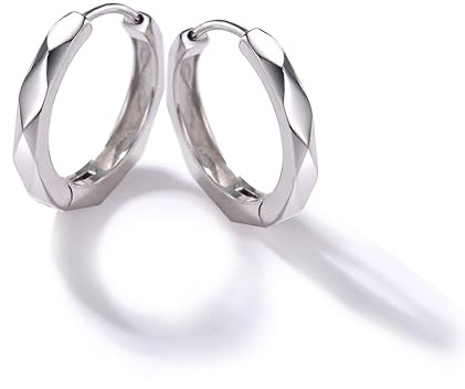 Immobird Creoles Silver 925 unisex örhängen Herr Dam Creoles 15 mm Små sovande kreoler