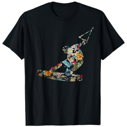 Wakeboard USA: Sommerliches Wakeboard-T-Shirt mit Blumenmuster T-Shirt