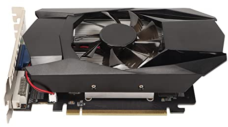 Tarjeta Gráfica HD7670, 4GB GDDR5 128bit 4096MB PCI Express X16 Tarjeta Gráfica para Juegos, Frecuencia de 1000MHz/3600MHz, Ventilador de Enfriamiento único, HDMI, DVI, Puerto VGA, DirectX 11