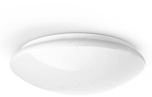 Hama LED Deckenleuchte dimmbar per App- u. Sprachsteuerung (WLAN Lampe Alexa/Google Home kompatibel, Deckenlampe f. Schlafzimmer, Kinderzimmer, Wohnzimmer, kein Hub/Gateway benötigt, Ø 30cm)