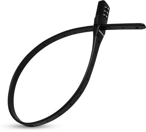 KOHLBURG extrem leichtes Zahlenschloss - 70g leicht mit Zahlencode - 50cm Fahrradschloss klein und sicher - Kabelbinder Schloss auch für Rennrad Scooter Roller - Helmschloss Skischloss & Kinderschloss