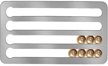 Premium Stainless Steel Adhesive Coffee Pod Holder | Original Line Standard Pods | Easy Installation | Kitchen Organiser | Space-Saving Solution for Coffee Lovers - Stick on the Wall! - Holds 40 Pods