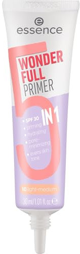 Essence Cosmetics Wonder Full Primer Viso 5 in 1, Idratante, Opacizzante, Curativo, Opaca, 30 ml