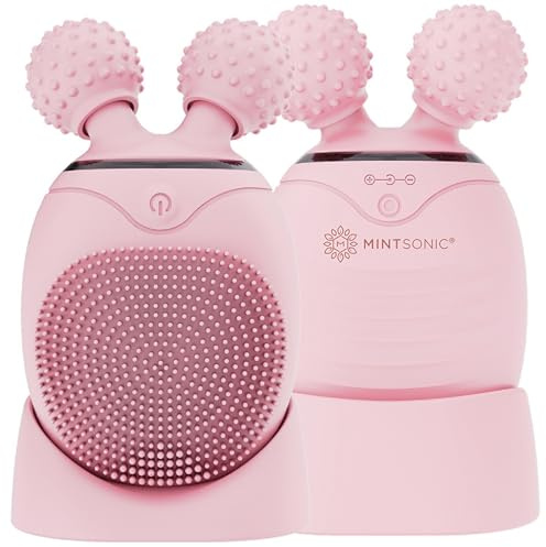 Face Roller for Wrinkles and Lifting Alternative - Silicone Face Scrubber Exfoliator, Electric Facial Massage Tool, Premium Lymphatic Drainage Massager for Chin, Neck and More, Face Cleanser Brush