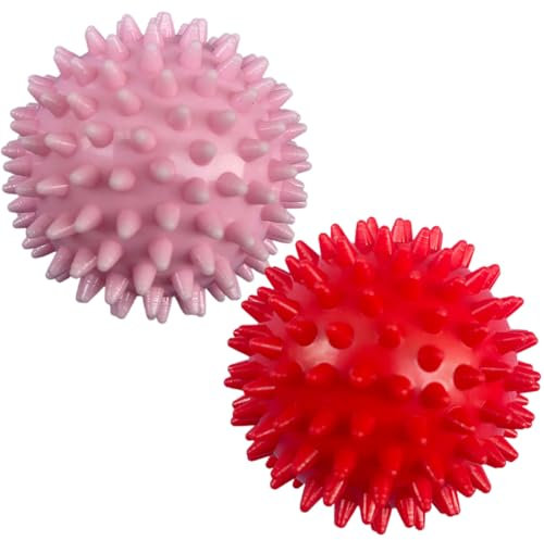 Palline Massaggio 2 Palle, Sfere Massaggianti Muscolari, pallina massaggiante con punte, Palla massaggiante gli sport per alleviare lo stress Perfette per Recupero Muscolare, Schiena, Gambe, Piedi