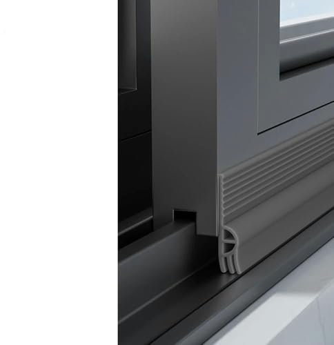 Bande d'étanchéité pour fenêtre coulissante en TPE auto-adhésive triple isolation phonique coupe-vent anti-froid porte sous bande d'étanchéité flexible-gris-2M