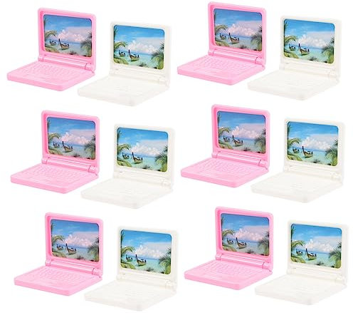 ibasenice Realistic Mini Laptop Model Plastic Computer Toy Perfect for Miniature House Decor