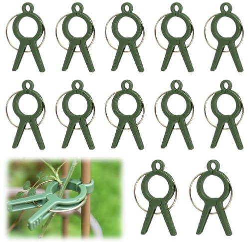 48 Stück Pflanzenclips Pflanzenhalter für Kletterpflanzen, Wiederverwendbare Pflanzenklammern Tomatenclips, Blumenklammern Klammern Pflanzen Clips Pflanzenstützclip für Tomaten Klammern Blumen Gemüse