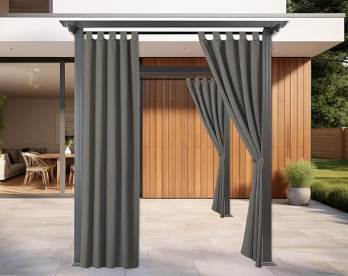 IlGruppone Tenda Per Gazebo Da Esterno Resistente 160 x 270 Cm 3 Varianti Colore Con Asole E Passanti Chiusura A Bottoni Antivento Antipolvere Uv Resistente - 2 Pezzi - Antracite