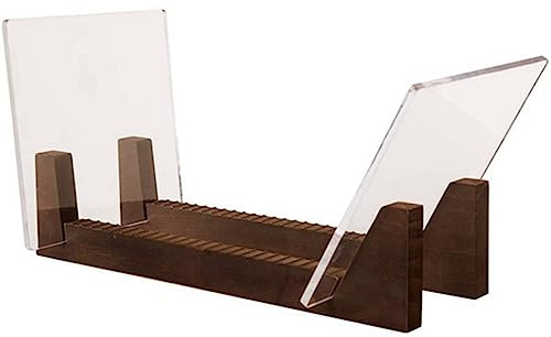 FutureHight Vinyl Schallplatten Aufbewahrung Halter mit GroßEr KapazitäT, Acryl Enden, Ausstellung StäNder, LP Vinyl Album Desktop Rack