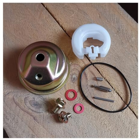 Kit de 5 cuves de carburateur Kohle CH260 CH270 CH395 CH390 comprenant cuve, joint, flotteur, goupille, vis, rondelle, pointeau et ressort
