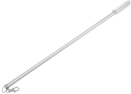 LIFKICH Manuelle Gardinenstange aus Aluminiumlegierung 50cm mit Ergonomischem Design und Stylischem Silbernen Kunststoffgriff für Einfache Bedienung von Vorhängen