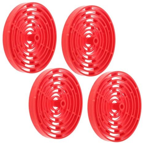 FONDOTIN 4pcs Aquarium Fish Tank Divider Trays with Noise Reduction Rings Plastic Grid Filters Bottom Isolation Boards for Vibration Control and Optimized Water Flow in Aquariums