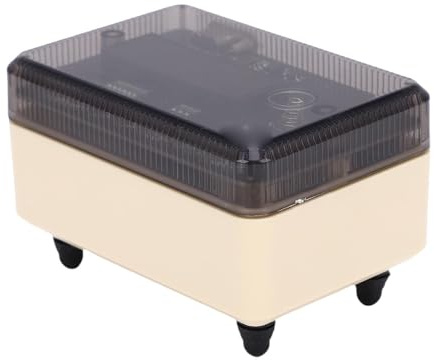 Fockety Aquarium-Luftpumpe, Superleise 40-dB-Sauerstoffpumpe mit LCD Bildschirm für Aquarien, Wiederaufladbarer 1200-mAh-Akku für Angelkästen und Süßwasseraquarien (Kaffee)