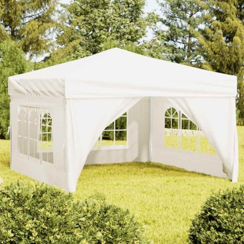 Nqyjm Gazebo da giardino all'aperto Tenda di ricevimento pieghevole con pareti crema 3x3 m, Padiglione tendone per matrimoni, feste, campeggio, eventi commerciali modello 1