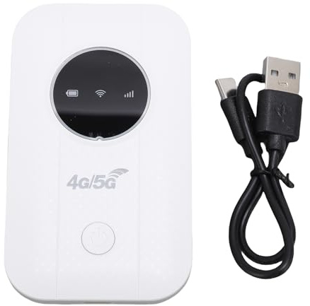 HaloVerde tragbarer WLAN-Router mit 4G LTE, EIN tragbarer WLAN-Hotspot mit 300 Mbit/s Übertragungsrate, USB-C-Stromversorgung, unterstützt B1/B3/B5/B40 für Camping/Wohnmobil