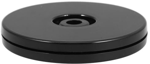 LOORGVEL Base Girevole da Tavolo 360° Nera 10 Cm Supporto Espositore Rotante per Menu Ristoranti Accessori Cucina Esposizione Torta Piatto Rotante per Ristorazione