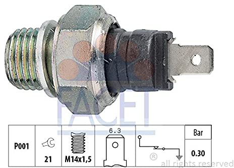 FACET Interruttore di pressione olio 7.0000 M14x1,5 Apertura chiave: 21