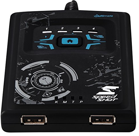 Hama Maus/Tastatur Konverter Speedshot Ultimate (geeignet für PlayStation 4/SLIM/PRO, Xbox One, PlayStation 3, Xbox 360) schwarz/blau