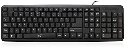 Ewent EW3109 - Teclado Slim USB, Negro