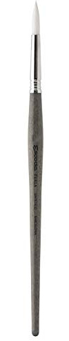 Escoda Perla Serie 1430 Aquarellpinsel mit kurzem Griff, rund, 0, weißes Toray-Filament