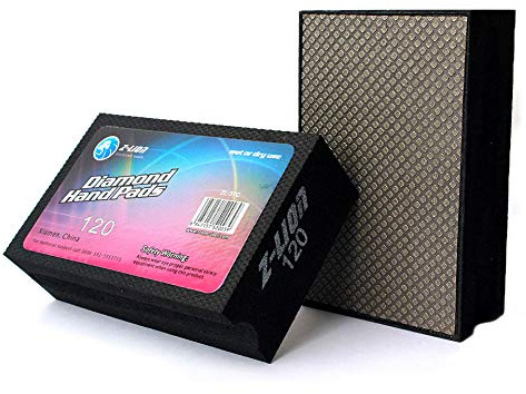 Z-Lion Electroplated Diamond Hand Polishing Pad Foam Back for Granite Marble Stone Glass Ceramic(120#)
