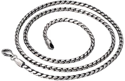 Bishilin Silber Halskette 925 ohne Anänger Herren, 2.5MM Gliederkette mit Karabinerverschluss Silber Kette 50CM Biker Freundschaftskette für Männer Jugend