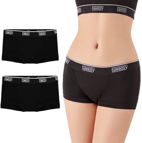 Bambody Period Pants for Women - Period Underwear for Teenage Girls - Leakproof, Absorbent, Comfortable, Breathable (Absorbent Boy Short)