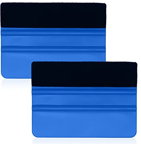 Spatola per Wrapping Pellicola Auto con Feltro Raschietto per Adesivi Decalcomanie Vetro Vinile Tergipavimento 2pz