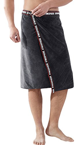 YJZQ Saunakilt Herren Saunatuch Sauna Sarong Kilt verstellbar Saunahandtuch Duschtuch mit Druckknöpfe-one Size- schnelltrocknende Saunarock Handtuch 70 x 140 cm