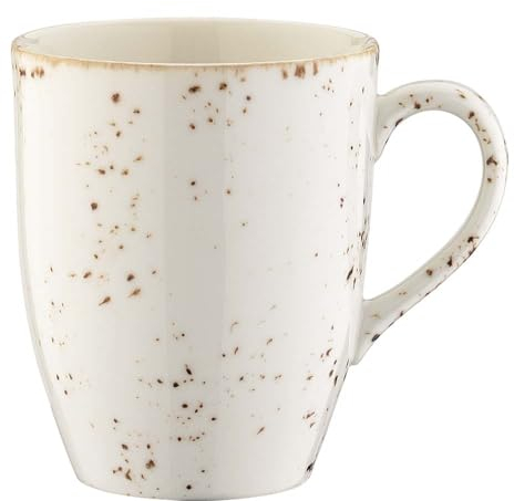 Bonna ADKMUG03KKN Grain Conic Lot de 6 tasses à café, à thé, en porcelaine, blanches, 33 cl