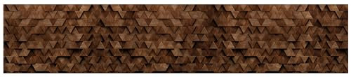 wandmotiv24 Fototapete panorama Geometrisches Holzmuster, selbstklebende Strukturtapete 260g - Mittel (250x50cm) Holz, Muster, braun, Maserung, Textur M0091
