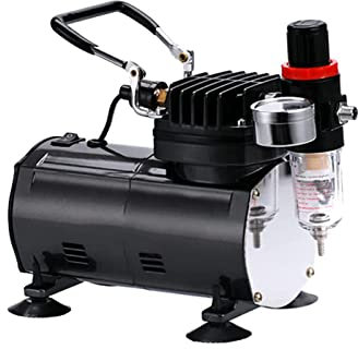 Kit de aerógrafo con compresor con Potente presión de Trabajo y Fuerte Flujo de Aire compresor aerógrafo, aerógrafos de Doble acción de 0,3/0,5 mm para Pintura, Modelo, Tatuaje, Maquillaje, uñas, pa