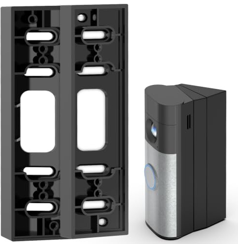 No-Drill Doorbell Camera Mount: Adhesive Door Bracket Compatible with Video Doorbell 1/2/ 3/3 Plus/ 4/ (2020 Release), Doorbell Mounting Plate Holder Accessories for Houses Apartments