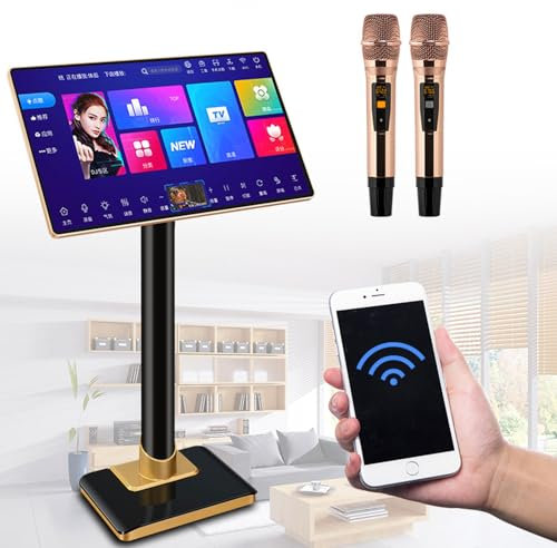 Sistema De Karaoke De 21,5 Pulgadas, Máquina De Karaoke Con Pantalla Táctil Capacitiva Profesional Para El Hogar De 500 G Con Micrófono Inalámbrico Con Reverberación, Control De Aplicación De Teléfon